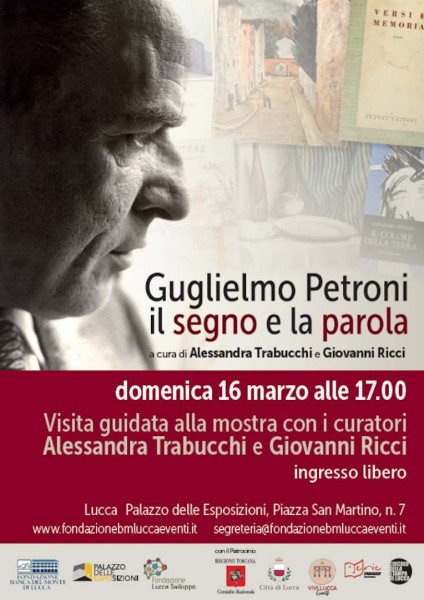 Visita guidata con i curatori per il finissage della mostra “Guglielmo Petroni. Il segno e la parola” domenica 16 marzo 2025 - Ingresso libero