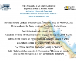  “Fine e rinascita di un sogno africano. Incontro sull’esperienza lucchese ad Asmara e Massaua. Sabato 24 novembre alle 9,30 