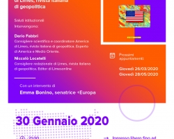 America contro tutti. Giovedì 30 gennaio il primo appuntamento del 2020 con Limes â€“ Rivista italiana di geopolitica